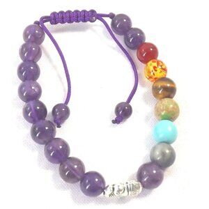 Genuine Amethyst Chakra Bracelet